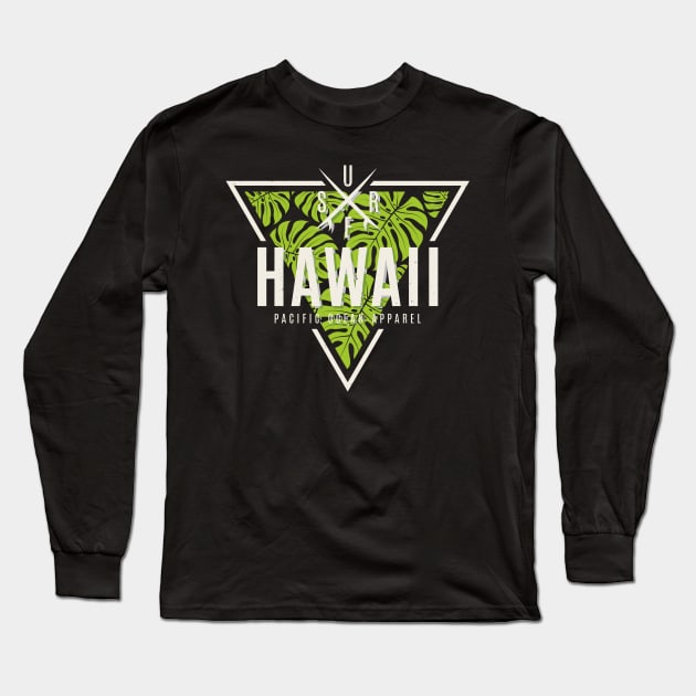 Hawaii surf design, print, typography Long Sleeve T-Shirt by Frispa